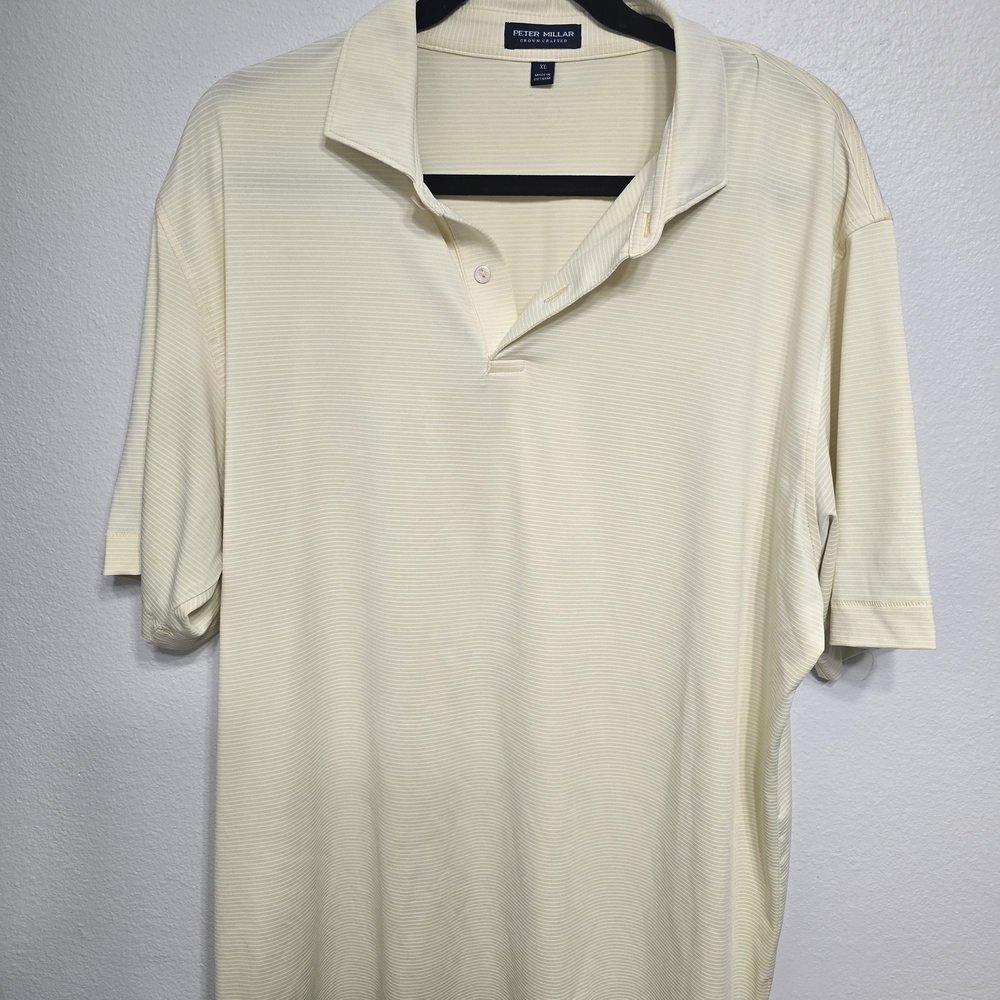 Peter Millar Men's Cream Polo Shirt